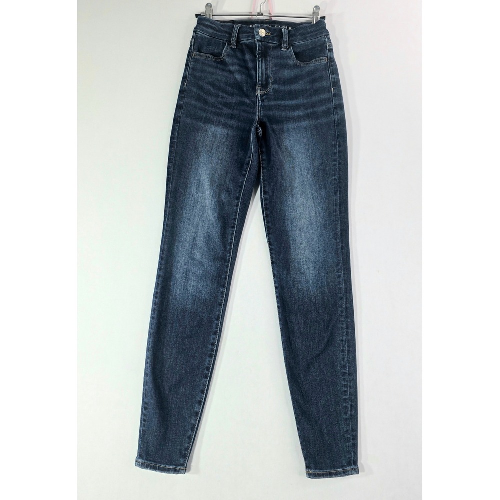 American Eagle Curvy Hi-Rise Jegging Dark Wash Next Level Stretch Denim Jeans 00